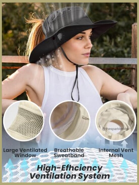 UPF 50+ Waterproof Bucket Hat with High Ponytail Hole for Outdoor Activities main image 7